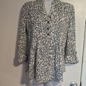 New Directions Women's Grat White Knit Top Was PM